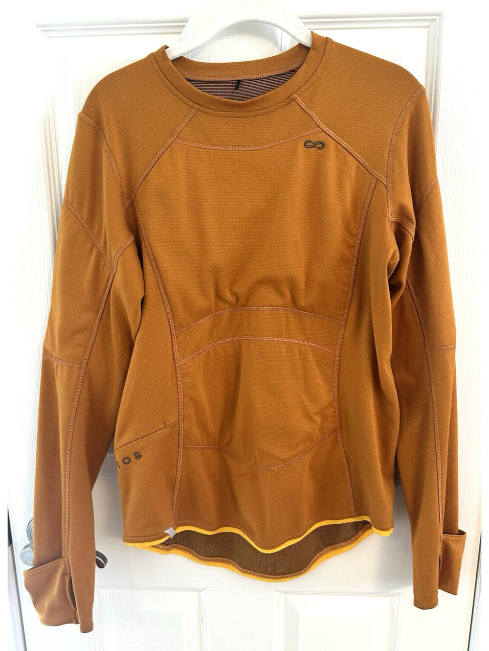 OROS Nova Long Sleeve Technical Base Layer Top Womens Large Orange Ski Outdoor